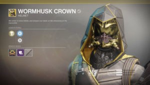D2 DLC2 Exotic Wormhusk Crown