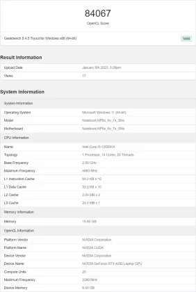 NVIDIA GeForce RTX 4050 Laptop GPU Benchmark 3
