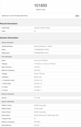 NVIDIA GeForce RTX 4060 Laptop GPU Benchmark 2
