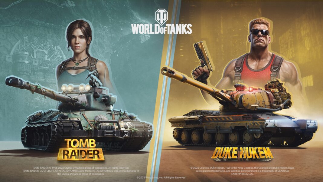 World of Tanks Lara Croft a Duke Nukem