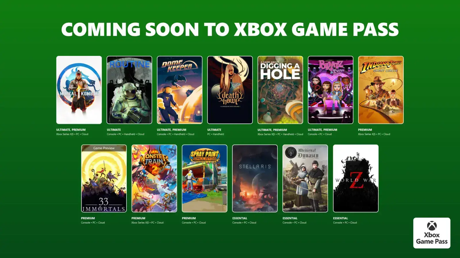 Xbox Game Pass prosinec 2025