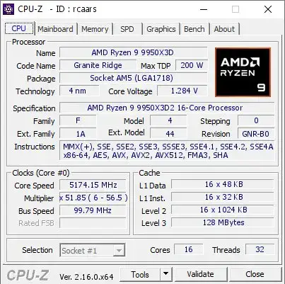AMD Ryzen 9 9950X3D2 spatřen v CPU-Z 1 Ryzen 9 9950X3D2