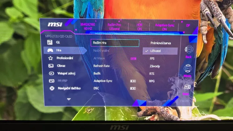 MSI MPG 272URX QD‑OLED recenze