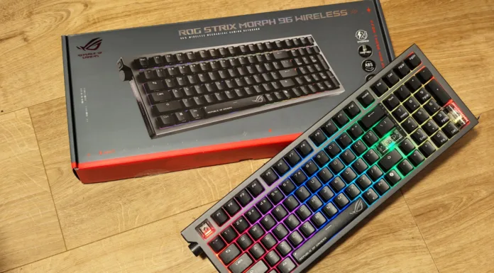 ASUS ROG Strix Morph 96 Wireless klávesnice recenze