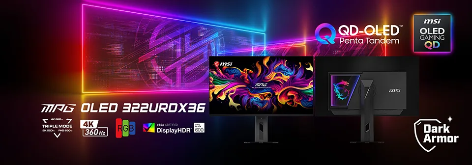 MSI MPG OLED 332URDX36 Triple-Mode QD-OLED