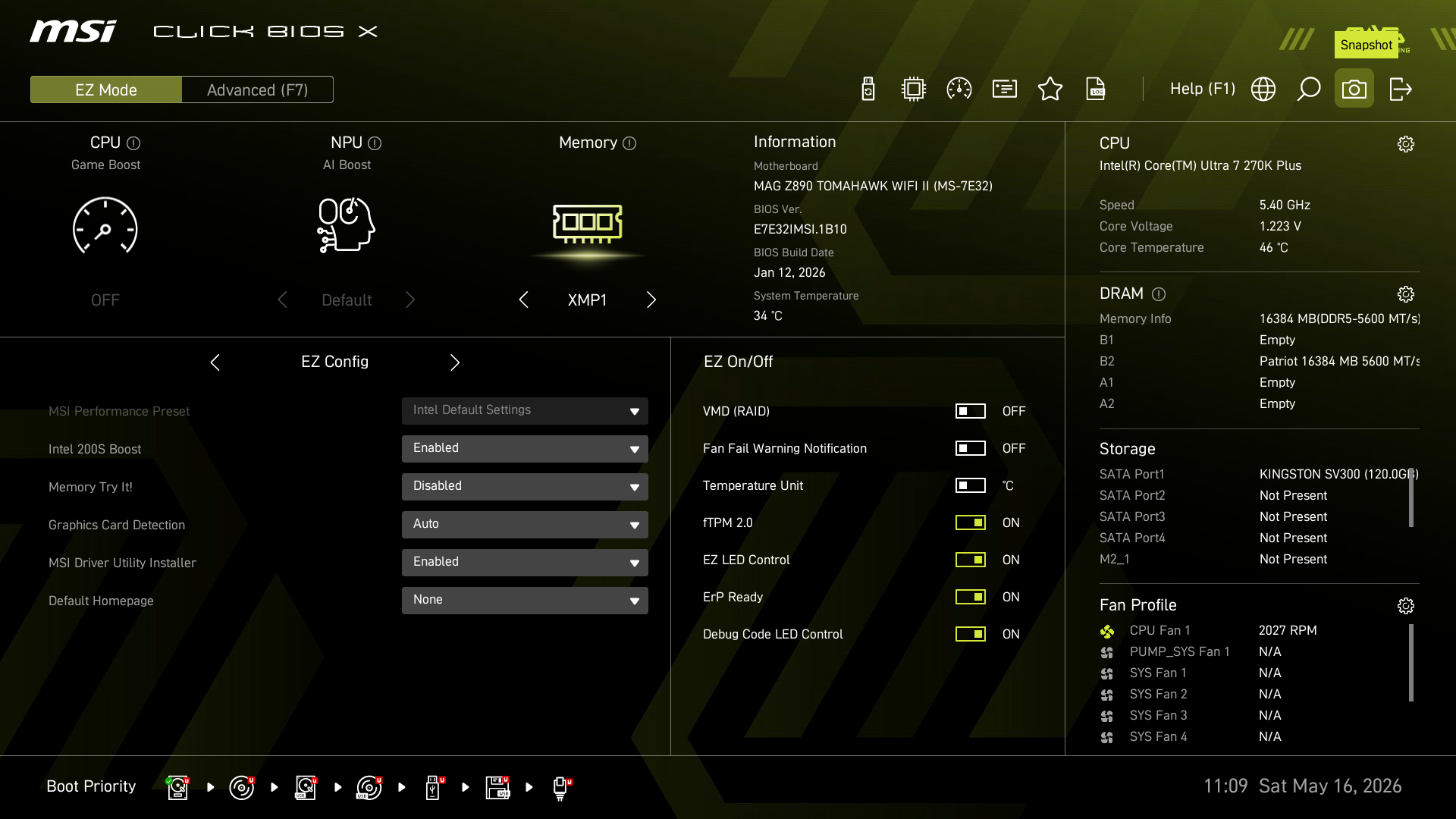 RECENZE: MSI MAG Z890 Tomahawk WIFI II - Silná deska pro náročné 12 MSI EZ Mode 2026 05 16 11 09 11